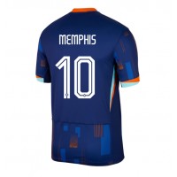 Moški Nogometni dresi Nizozemska Memphis Depay #10 Gostujoči EP 2024 Kratek Rokav